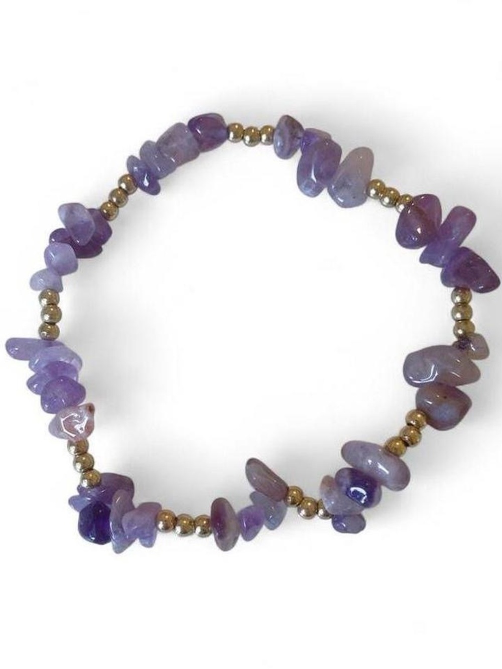 🛍️3/$20🛍️ Handmade Purple Beaded Semi Precious Amethyst Bracelet